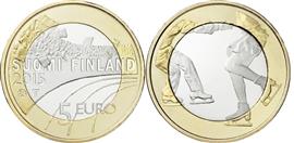 Finland 5 Euro 2015 Kunstschaatsen UNC