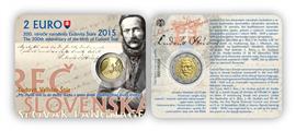 Slowakije 2 Euro 2015  Ludovit Stur Coincard
