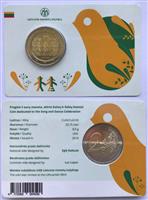 Litouwen 2 Euro 2018 Coincard Muziek en Dansfeest Nummer 2