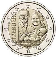 Luxemburg 2 Euro 2020 Prins Charles met Muntteken in Munthouder