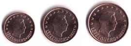 Luxemburg 1 + 2 + 5 Cent 2021
