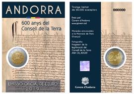 Andorra 2 Euro 2019 600 Jaar Parlement van Andorra