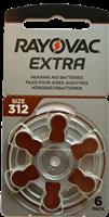10x Rayovac Extra 312 Hoortoestelbatterijen