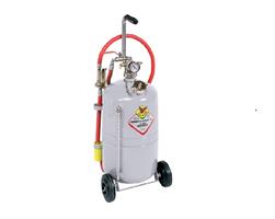 Olieafgifte-unit 24 liter verrijdbaar