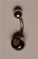 Navel piercing Flaming Heart