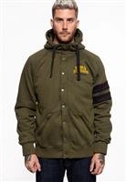 King Kerosin, Sweat Jacket In Olive Green Speedway Kings