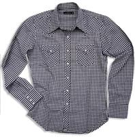 Westernshirt in black Tartan van Liquorbrand in small.