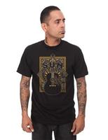 Steady, Sun Crescent Mens Tee Black in Small.
