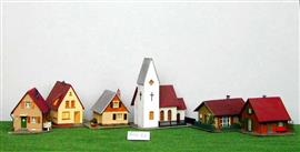 5 Huisjes, 1 kerk HO/H0 [NX23]