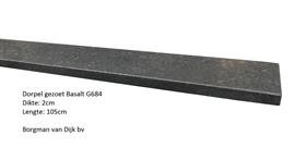 Basalt dorpels gezoet 2 cm dik
