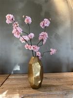 Vaas compleet met Kunst bloesemtak - Vintage roze kleur