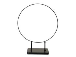Metalen Frame Ring op Voet - Dubbele Poot Zwart Ø 38 x 48 cm Ideaal voor Workshops en Decoratie