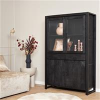 Vitrinekast Boaz Black Edition 180x45x115 cm