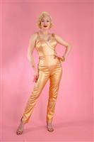 Rebel Love Clothing, Hollywood Lurex Jumpsuit in Gold.