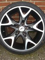 18AEZ Y-Spoke Black Velgen en Banden Steek 5x112