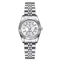Luxury Elegant Watch for Women - 3ATM Waterproof Luminous Date Stainless Steel Quartz