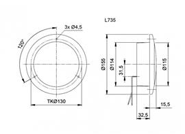 Jokon Achteruitrijlicht LED 735 Rond Wit