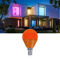 Kogellamp E14 oranje | kleine fitting LED lamp 4W=30W gloeilamp | 230V