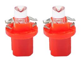 B8.5d auto lamp 2 stuks  rood | LED dashboardverlichting - klokken - schakelaars  | 12V DC