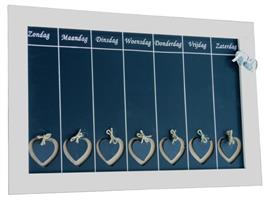 Grote weekplanner met harten  