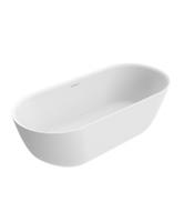 Vrijstaand Ligbad BWS Stern 180x80 cm Acryl Mat Wit Met Waste Mat Wit