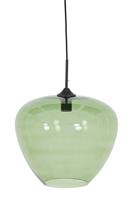 Hanglamp Mayson Ø40x34 cm glas groen-mat zwart