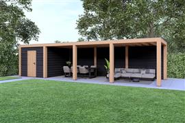 Overkapping Slim Serie 4 Douglas 1000 x 400 cm