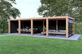 Overkapping Slim Serie 3 Douglas 1200 x 400 cm