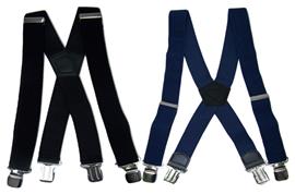 Duo Pack  Heavy Duty Bretels (zwart donkerblauw) 4 clips