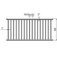 Spijlhek voor stieren en vleesvee 122 cm hoog, lengte 300 cm
