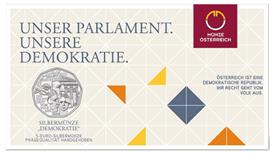 Oostenrijk 5 Euro 2022 Democratie Zilver BU