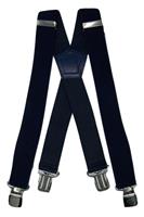 Donkerblauwe Heavy Duty Bretels met 4 extra sterke stalen clips
