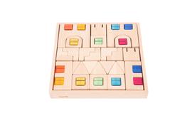 Houten edelsteen blokken