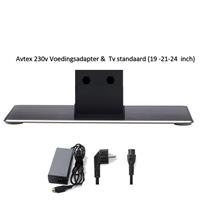 Avtex TV voet en 220V voeding adapter + netsnoer - 3 polig