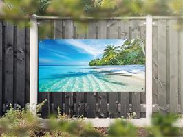 NR 1218: Tuinposter Tropisch strand 90x180cm