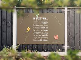 NR 1334: Tuinposter horen we bij elkaar bruin 120x180cm