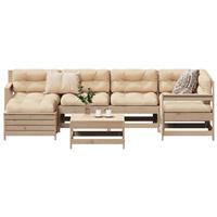 vidaXL 7-delige Loungeset massief grenenhout