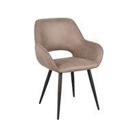 Eetkamerstoel Fer 58x57x87 cm Micro Suede Taupe