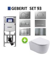 Geberit up320 Toiletset BWS Mudo | Randloos met Zitting | Mat Wit | Sigma Drukplaat