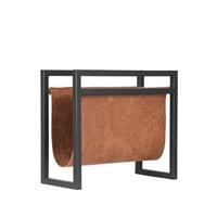 Magazinehouder Cognac Leder 45x20x38 cm
