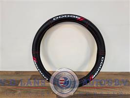 Dodge stuurhoes zwart rood  logo & stijl 38 cm