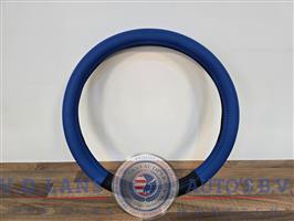 Blauwe lederen race stuurhoes  grip & stijl 38 cm