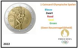 Frankrijk 2 Euro 2022 Olympische Spelen Coincard