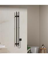 Elektrische Staafhanddoekradiator Dubbel BWS Roku 120 Watt 150 cm Mat Zwart