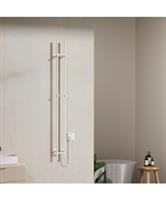 Elektrische Staafhanddoekradiator Dubbel BWS Roku 120 Watt 150 cm Glanzend Wit