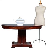 Ronde Biedermeier coulissentafel tot 12 max 14 personen verlengbaar (No.281440)