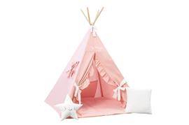 Tipi tent Strikje met accessoires Tipi tent + 2 kussens en speelmatras