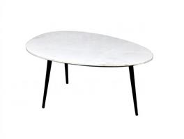 Salontafel Organic Marmer | Wit Zwart | 70x35x50 cm