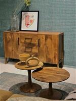 Bijzettafel Brix Vivian 50x50x45 cm| Naturel | Mangohout