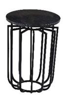 Bijzettafel Daisy Marble Black Black S 40x40x55 cm